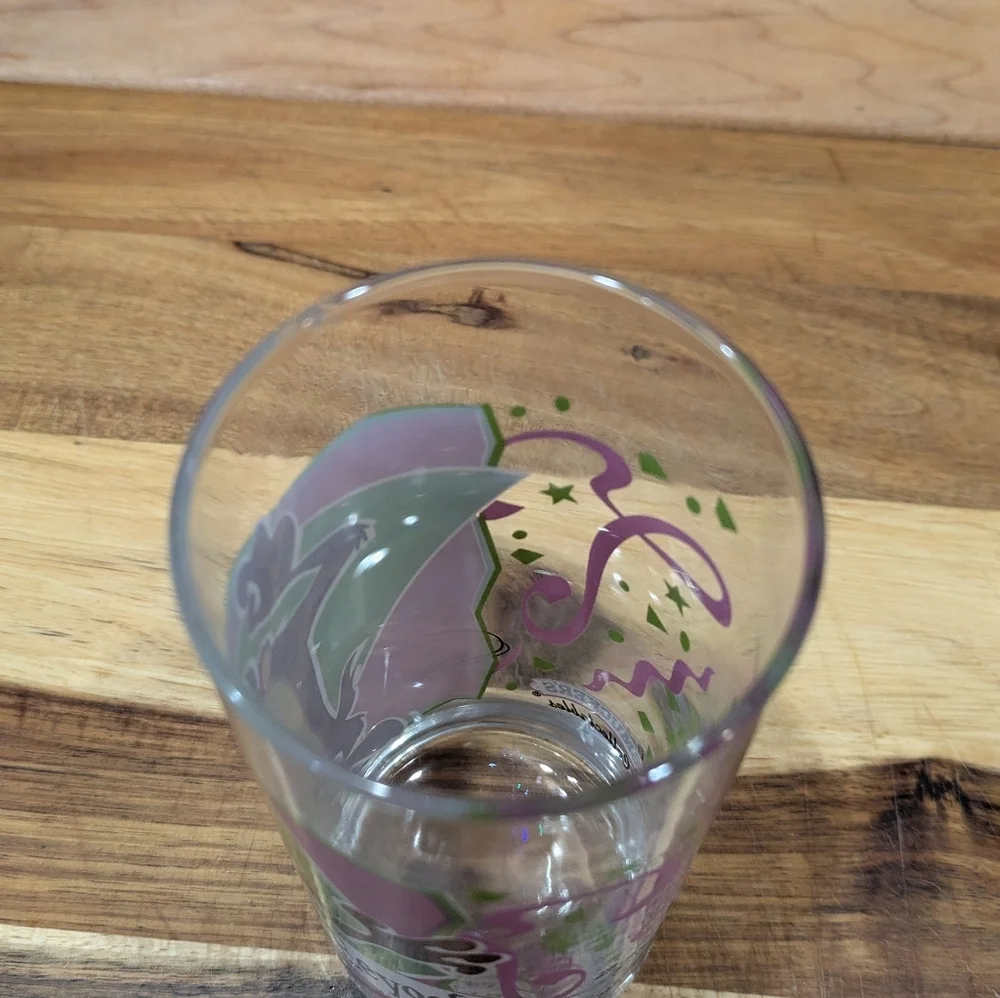 Warner Bros. Taz Glass with Purple and Green Design